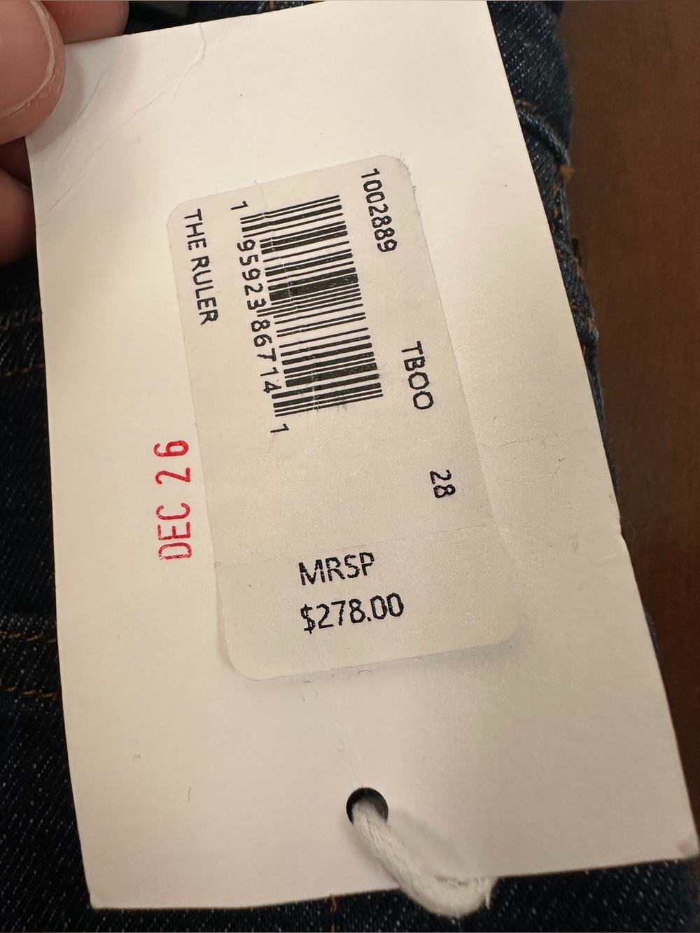 NWT ~ Frame “The Ruler” premium denim jeans in Taboo wash - size 28 - Picture 6 of 10